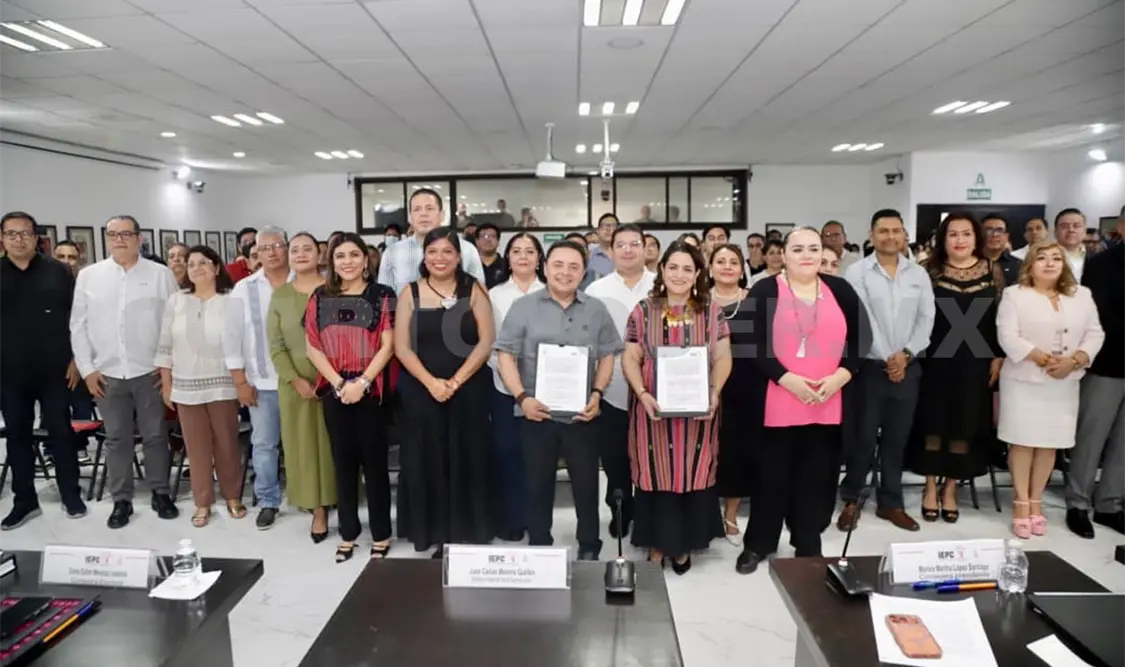El acto se celebró en la Sala de Sesiones “Manuel Ovilla Mandujano” del IEPC. Cortesía
