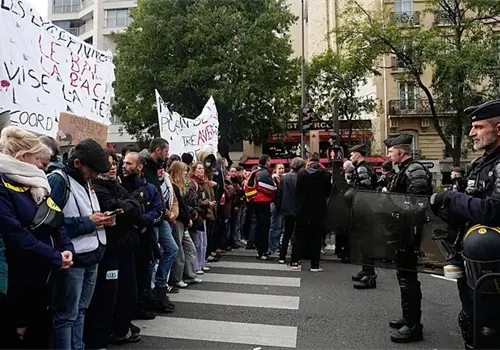 Miles protestan en Francia, Italia, España y Portugal
