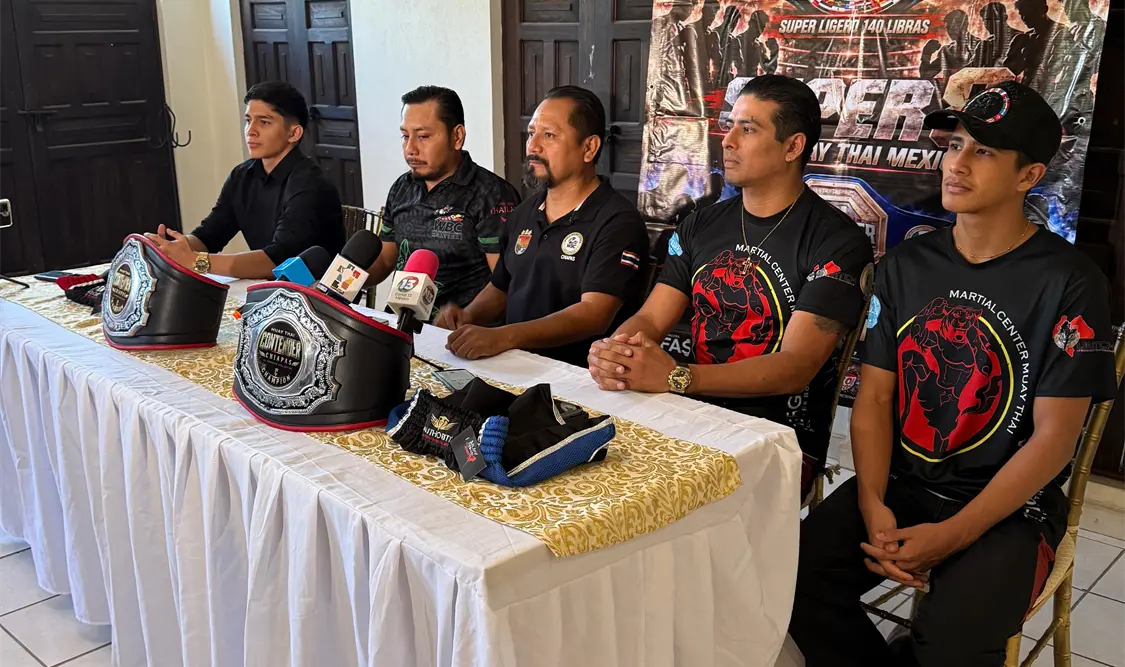 Jorge Flores Cruz presentó en Las Pichanchas los detalles del Campeonato Súper 8 WBC de Muay Thai México 2026. Jesús Ortega/CP